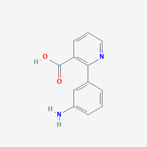 molecular formula C12H10N2O2 B3046644 2-(3-Aminophenyl)pyridine-3-carboxylic acid CAS No. 1261962-09-7