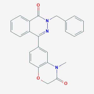molecular formula C24H19N3O3 B304665 6-(3-benzyl-4-oxo-3,4-dihydro-1-phthalazinyl)-4-methyl-2H-1,4-benzoxazin-3(4H)-one 