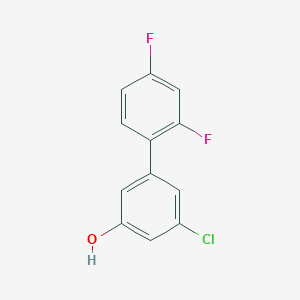 molecular formula C12H7ClF2O B3046651 3-Chloro-5-(2,4-difluorophenyl)phenol CAS No. 1262002-54-9
