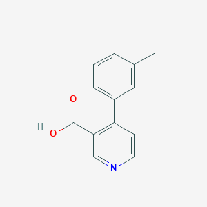 molecular formula C13H11NO2 B3046652 4-(3-Methylphenyl)nicotinic acid CAS No. 1262009-13-1
