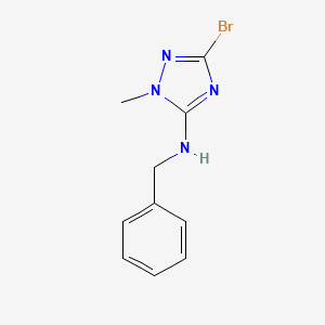 molecular formula C10H11BrN4 B3046654 N-benzyl-3-bromo-1-methyl-1H-1,2,4-triazol-5-amine CAS No. 1262197-46-5