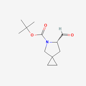 molecular formula C12H19NO3 B3046657 (S)-Tert-butyl 6-formyl-5-azaspiro[2.4]heptane-5-carboxylate CAS No. 1262397-14-7