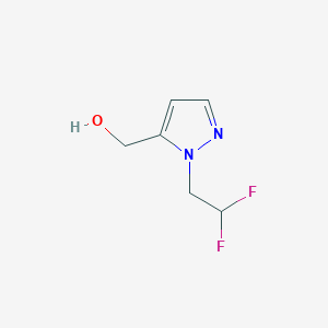 molecular formula C6H8F2N2O B3046660 [1-(2,2-difluoroethyl)-1H-pyrazol-5-yl]methanol CAS No. 1262865-35-9