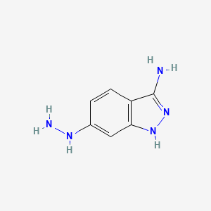 molecular formula C7H9N5 B3046666 6-Hydrazino-1H-indazol-3-ylamine CAS No. 1263378-02-4