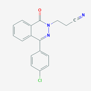 molecular formula C17H12ClN3O B304667 3-(4-(4-chlorophenyl)-1-oxo-2(1H)-phthalazinyl)propanenitrile 