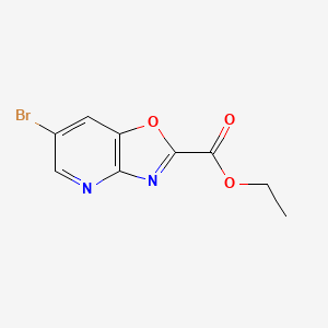 molecular formula C9H7BrN2O3 B3046671 Ethyl 6-bromo-[1,3]oxazolo[4,5-b]pyridine-2-carboxylate CAS No. 1264193-15-8