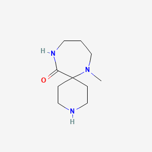 molecular formula C10H19N3O B3046681 7-甲基-3,7,11-三氮杂螺[5.6]十二烷-12-酮 CAS No. 1268334-79-7