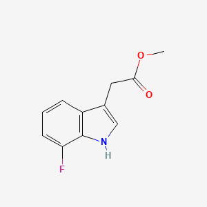 molecular formula C11H10FNO2 B3046682 2-(7-氟-1H-吲哚-3-基)乙酸甲酯 CAS No. 1268340-21-1