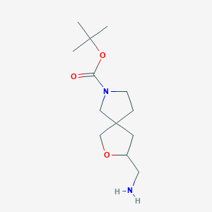 molecular formula C13H24N2O3 B3046684 叔丁基 3-(氨基甲基)-2-氧杂-7-氮杂螺[4.4]壬烷-7-羧酸酯 CAS No. 1268520-24-6