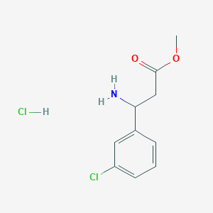 molecular formula C10H13Cl2NO2 B3046689 Methyl3-amino-3-(3-chlorophenyl)propanoate hcl CAS No. 1269634-09-4