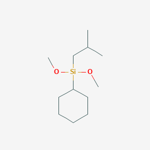 molecular formula C12H26O2Si B3046692 Silane, cyclohexyldimethoxy(2-methylpropyl)- CAS No. 127010-22-4