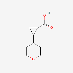 molecular formula C9H14O3 B3046712 2-(Oxan-4-yl)cyclopropane-1-carboxylic acid CAS No. 1278662-40-0