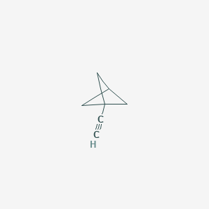 molecular formula C7H8 B3046713 Bicyclo[1.1.1]pentane, 1-ethynyl- CAS No. 127867-25-8