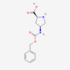 molecular formula C13H16N2O4 B3046715 (2S,4S)-4-(((苄氧羰基)氨基)吡咯烷-2-羧酸 CAS No. 1279034-86-4