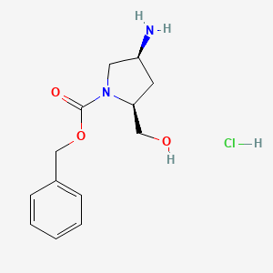 molecular formula C13H19ClN2O3 B3046717 (2S,4S)-1-Cbz-2-羟甲基-4-氨基吡咯烷盐酸盐 CAS No. 1279038-54-8