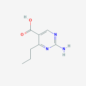 molecular formula C8H11N3O2 B3046718 2-Amino-4-propylpyrimidine-5-carboxylic acid CAS No. 127958-02-5