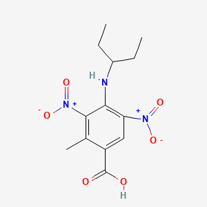 Benzoic acid, 3,5-dinitro-4-((1-ethylpropyl)amino)-2-methyl-