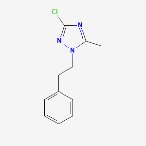 3-chloro-5-methyl-1-(2-phenylethyl)-1H-1,2,4-triazole
