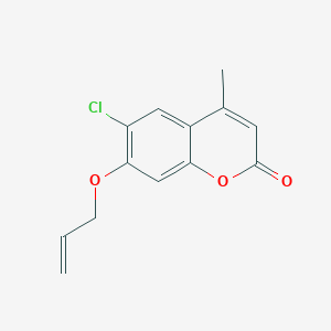 molecular formula C13H11ClO3 B304673 7-(allyloxy)-6-chloro-4-methyl-2H-chromen-2-one 