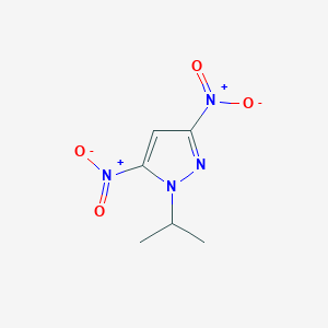 molecular formula C6H8N4O4 B3046730 1-(甲基乙基)-3,5-二硝基吡唑 CAS No. 1281984-45-9