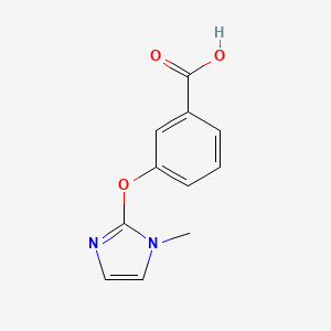 molecular formula C11H10N2O3 B3046733 3-[(1-Methyl-1h-imidazol-2-yl)oxy]benzoic acid CAS No. 1283282-28-9