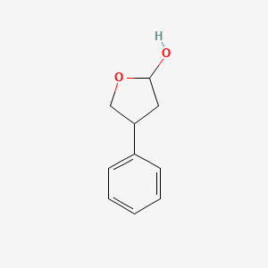 molecular formula C10H12O2 B3046734 4-Phenyltetrahydrofuran-2-ol CAS No. 128372-48-5