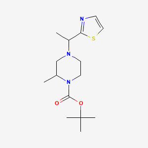 tert-Butyl 2-methyl-4-(1-(thiazol-2-yl)ethyl)piperazine-1-carboxylate