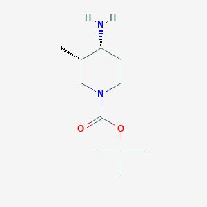 molecular formula C11H22N2O2 B3046751 叔丁基顺式-4-氨基-3-甲基哌啶-1-羧酸酯 CAS No. 1290191-72-8