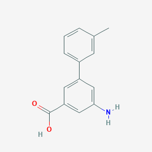 molecular formula C14H13NO2 B3046756 3-Amino-5-(3-methylphenyl)benzoic acid CAS No. 129192-16-1
