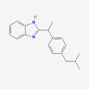 molecular formula C19H22N2 B3046758 1H-Benzimidazole, 2-[1-[4-(2-methylpropyl)phenyl]ethyl]- CAS No. 129226-09-1