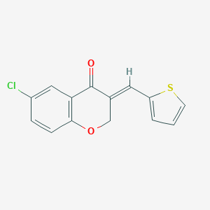 molecular formula C14H9ClO2S B304676 6-chloro-3-(2-thienylmethylene)-2,3-dihydro-4H-chromen-4-one 