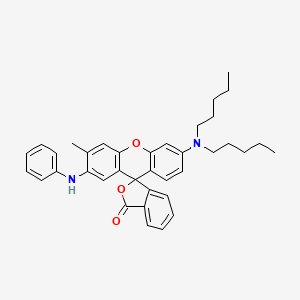 Spiro[isobenzofuran-1(3H),9'-[9H]xanthen]-3-one, 6'-(dipentylamino)-3'-methyl-2'-(phenylamino)-