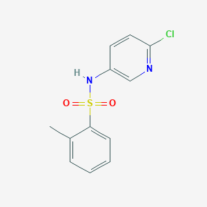 molecular formula C12H11ClN2O2S B3046761 N-(6-chloropyridin-3-yl)-2-methylbenzene-1-sulfonamide CAS No. 1296172-32-1