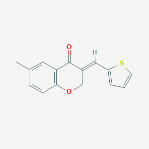 molecular formula C15H12O2S B304677 6-methyl-3-(2-thienylmethylene)-2,3-dihydro-4H-chromen-4-one 