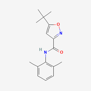 molecular formula C16H20N2O2 B3046785 3-Isoxazolecarboxamide, 5-(1,1-dimethylethyl)-N-(2,6-dimethylphenyl)- CAS No. 130402-98-1