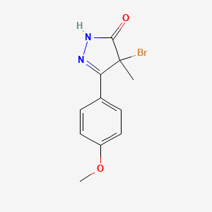 4-Bromo-5-(4-methoxyphenyl)-4-methyl-2,4-dihydro-3H-pyrazol-3-one