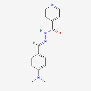molecular formula C15H16N4O B3046794 4-Dimethylaminobenzaldehyde isonicotinoyl hydrazone CAS No. 13059-77-3