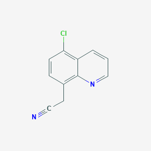 molecular formula C11H7ClN2 B3046795 2-(5-Chloroquinolin-8-yl)acetonitrile CAS No. 1306606-40-5