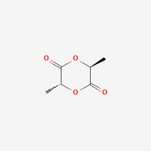 molecular formula C6H8O4 B3046800 1,4-二氧六环-2,5-二酮，3,6-二甲基-，(3R,6S)-rel- CAS No. 13076-19-2