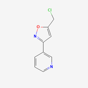 molecular formula C9H7ClN2O B3046801 3-[5-(氯甲基)异噁唑-3-基]吡啶 CAS No. 130775-64-3