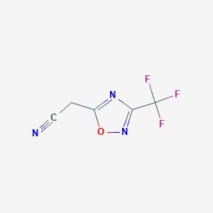 molecular formula C5H2F3N3O B3046807 [3-(Trifluoromethyl)-1,2,4-oxadiazol-5-yl]acetonitrile CAS No. 1308384-47-5