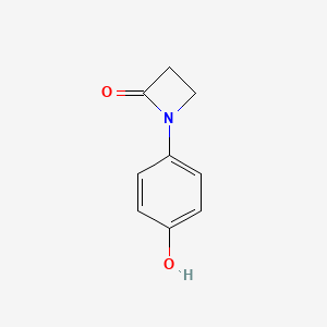molecular formula C9H9NO2 B3046815 1-(4-羟基苯基)氮杂环-2-酮 CAS No. 1309606-48-1