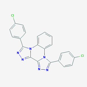 molecular formula C22H12Cl2N6 B304682 1,6-Bis(4-chlorophenyl)bis[1,2,4]triazolo[4,3-a:3',4'-c]quinoxaline 