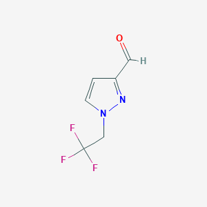 molecular formula C6H5F3N2O B3046820 1-(2,2,2-三氟乙基)-1H-吡唑-3-甲醛 CAS No. 1310379-34-0