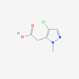 molecular formula C6H7ClN2O2 B3046821 2-(4-Chloro-1-methyl-1H-pyrazol-5-yl)acetic acid CAS No. 1310379-36-2