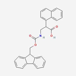 molecular formula C28H23NO4 B3046830 3-((((9H-芴-9-基)甲氧基)羰基)氨基)-2-(萘-1-基)丙酸 CAS No. 1310680-37-5