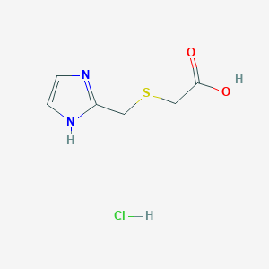 molecular formula C6H9ClN2O2S B3046836 2-[(1H-imidazol-2-ylmethyl)sulfanyl]acetic acid hydrochloride CAS No. 1311314-29-0