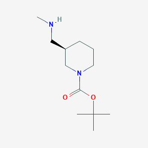 molecular formula C12H24N2O2 B3046846 (R)-叔丁基 3-((甲基氨基)甲基)哌啶-1-羧酸酯 CAS No. 1312663-47-0