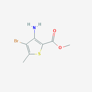 molecular formula C7H8BrNO2S B3046850 Methyl 3-amino-4-bromo-5-methylthiophene-2-carboxylate CAS No. 1313712-49-0