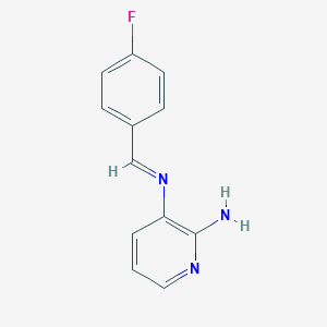 molecular formula C12H10FN3 B304687 N-(2-amino-3-pyridinyl)-N-(4-fluorobenzylidene)amine 